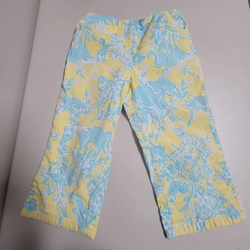 Lilly Pulitzer Vintage Animal Safari Girls Capri Pants Size 6X.
